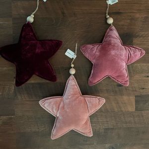 NWT Creative Co-Op Velvet Decorative Stars